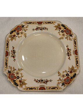 Antique Wedgwood & Co Denbigh Square Plate 1890s Ironstone England 16023